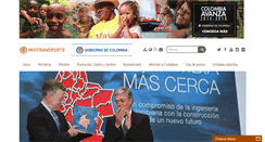 Desktop Screenshot of mintransporte.gov.co