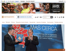 Tablet Screenshot of mintransporte.gov.co